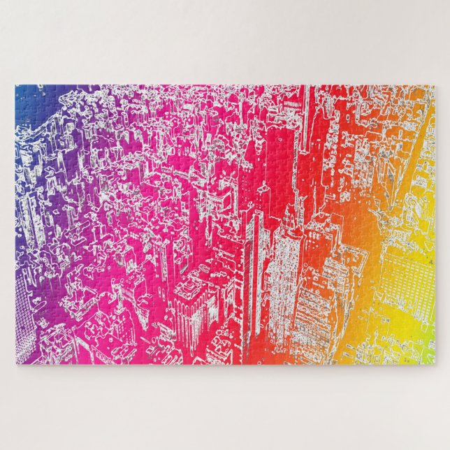 Manhattan rainbow jigsaw puzzle (Horizontal)