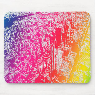 Manhattan rainbow mouse pad