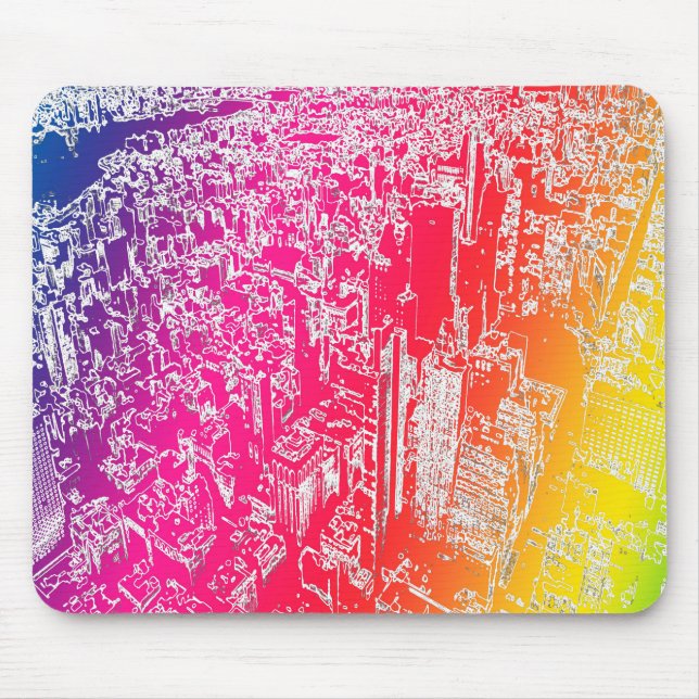 Manhattan rainbow mouse pad (Front)