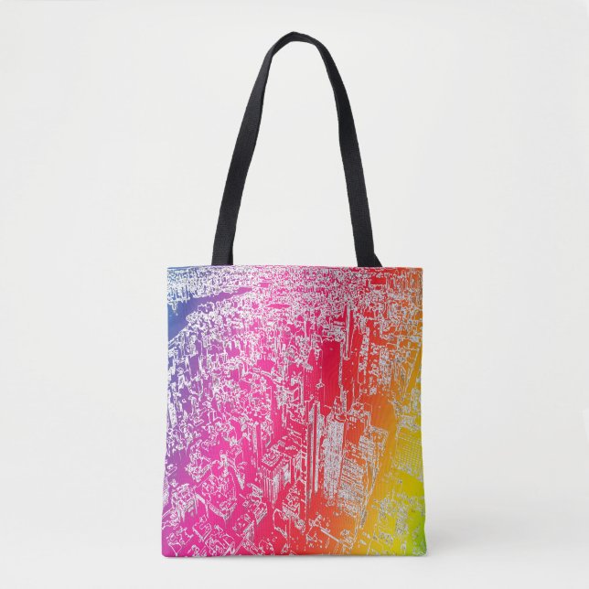Manhattan rainbow tote bag (Front)