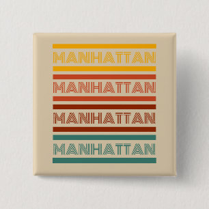 Manhattan Retro Design Button