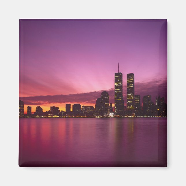 Manhattan Skyline and Hudson River, New York, Magnet (Front)