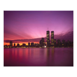 Manhattan Skyline and Hudson River, New York, Photo Print