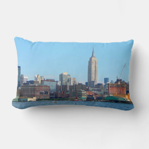 Manhattan Skyline as Seen From Hoboken, NJ Lumbar Cushion