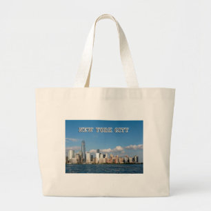 Manhattan Skyline New York City USA Large Tote Bag