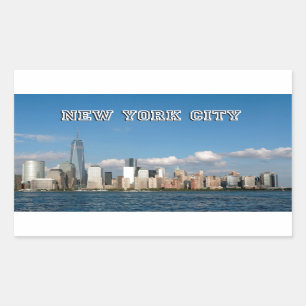Manhattan Skyline New York City USA Rectangular Sticker