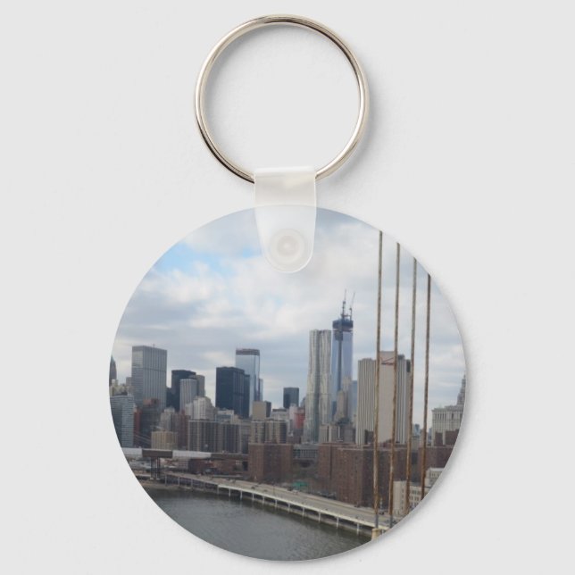 Manhattan skyline New York Key Ring (Front)