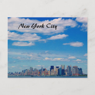 manhattan skyline postcard