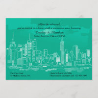 Manhattan Skyline Rehearsal Dinner Invitation