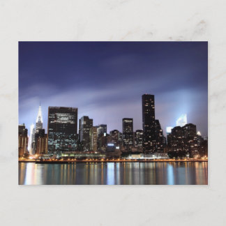 Manhattan Skyline View From the East River, NYC Postcard