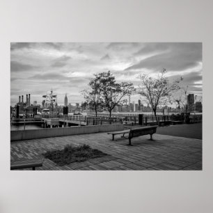 Manhattan View From Brooklyn Williamsburg Poster