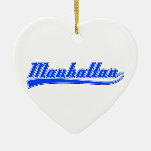Manhattan With Swash Ceramic Ornament