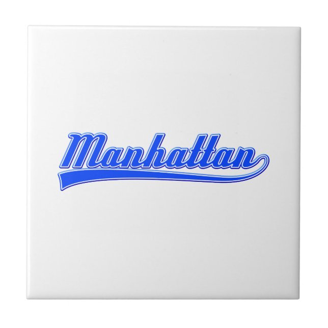 Manhattan With Swash Ceramic Tile (Front)