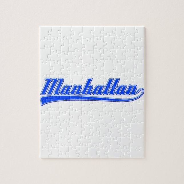 Manhattan With Swash Jigsaw Puzzle (Vertical)