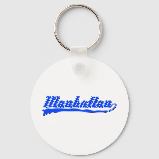 Manhattan With Swash Key Ring (Front)
