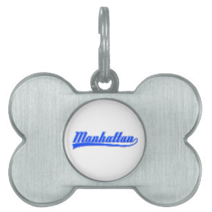 Manhattan With Swash Pet ID Tag