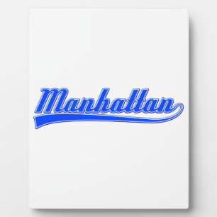 Manhattan With Swash Plaque