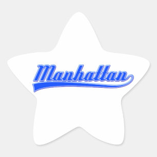 Manhattan With Swash Star Sticker