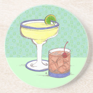 Manhattans & Margaritas Customisable Coaster