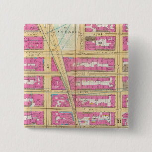 Manhatten, New York 12 15 Cm Square Badge
