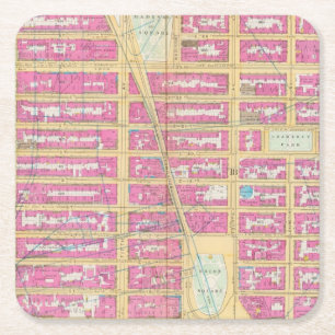 Manhatten, New York 12 Square Paper Coaster
