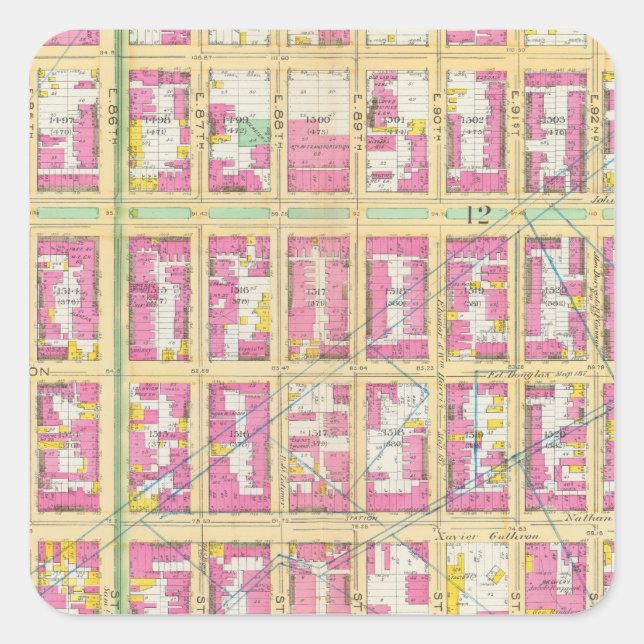 Manhatten, New York 17 Square Sticker (Front)