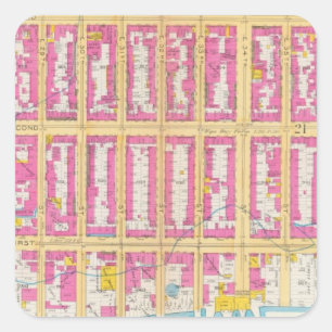 Manhatten, New York 24 Square Sticker