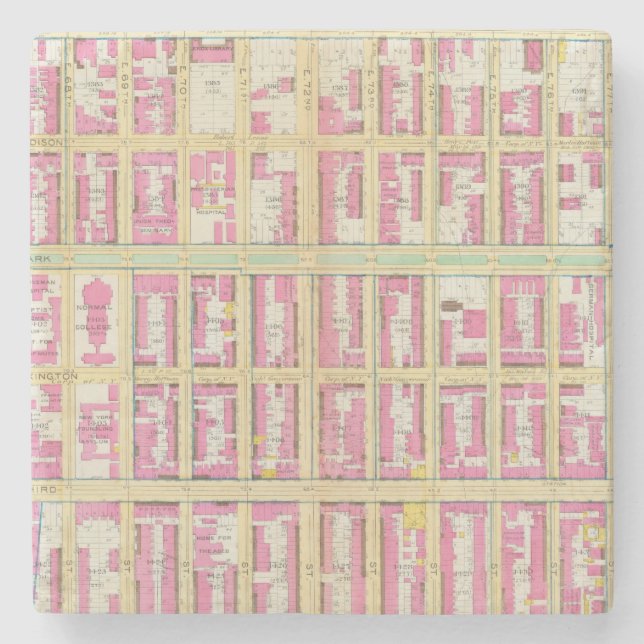 Manhatten, New York 3 Stone Coaster (Front)