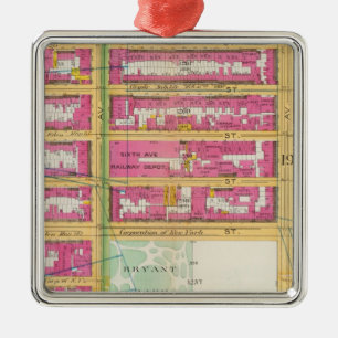 Manhatten, New York 6 Metal Tree Decoration