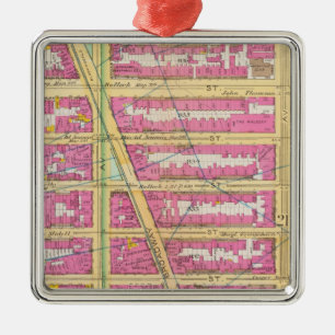 Manhatten, New York 7 Metal Ornament