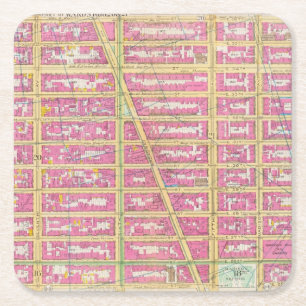 Manhatten, New York 7 Square Paper Coaster