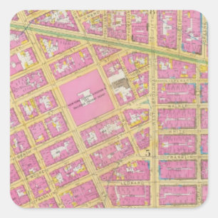 Manhatten, New York 9 Square Sticker