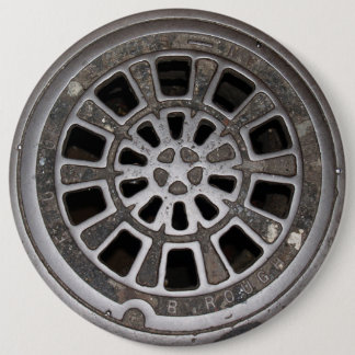 Manhole Cover 6 Cm Round Badge
