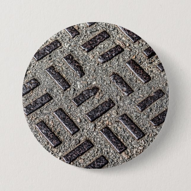Manhole Cover 7.5 Cm Round Badge (Front)