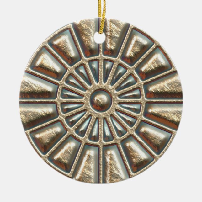 Manhole Cover Ceramic Tree Decoration (Front)