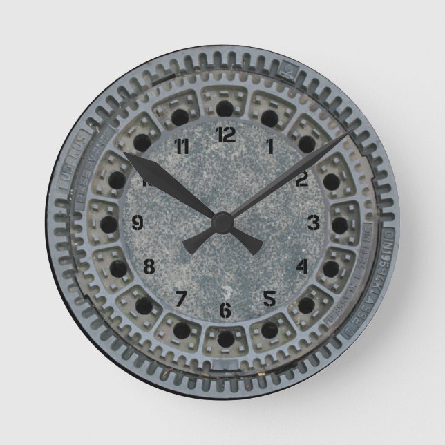 Manhole Cover Round Clock (Front)
