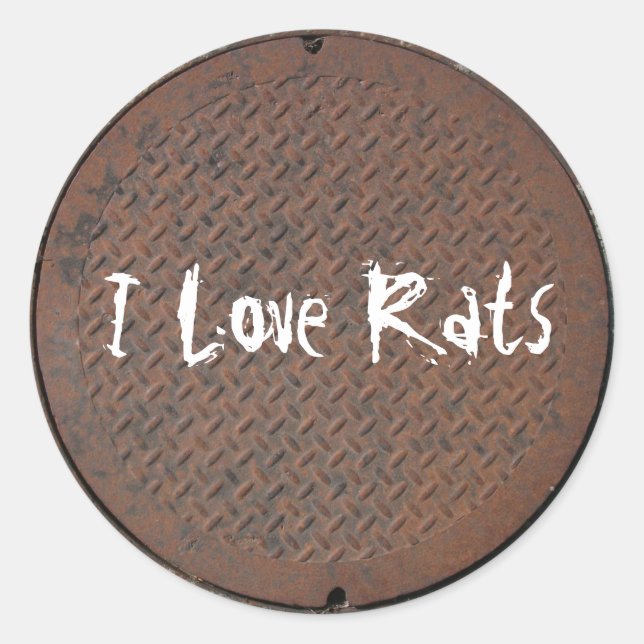 Manhole Cover Series Classic Round Sticker (Front)