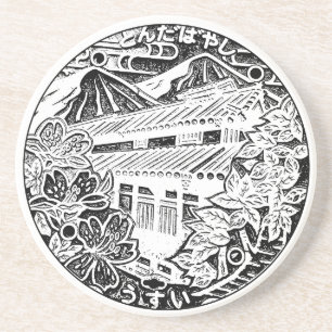 Manhole Cover Tondabayashi Osaka Japan Coaster
