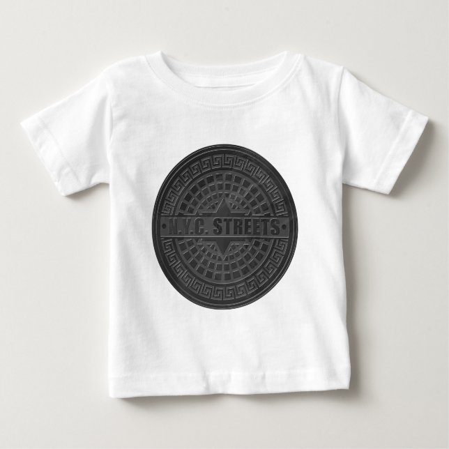 Manhole Covers Black Marble Baby T-Shirt (Front)