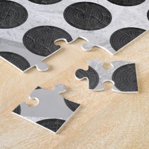 Manhole Covers Black Marble Jigsaw Puzzle