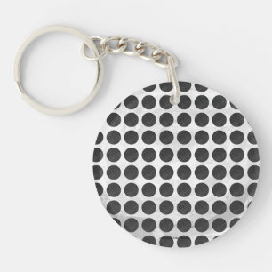 Manhole Covers Black Marble Key Ring