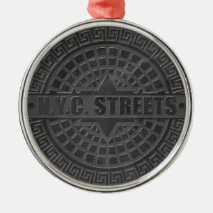 Manhole Covers Black Marble Metal Tree Decoration