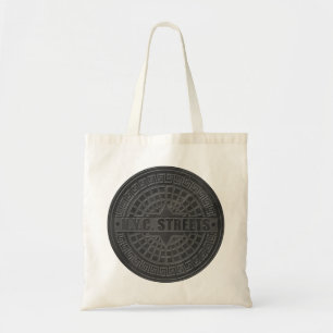 Manhole Covers Black Marble Tote Bag