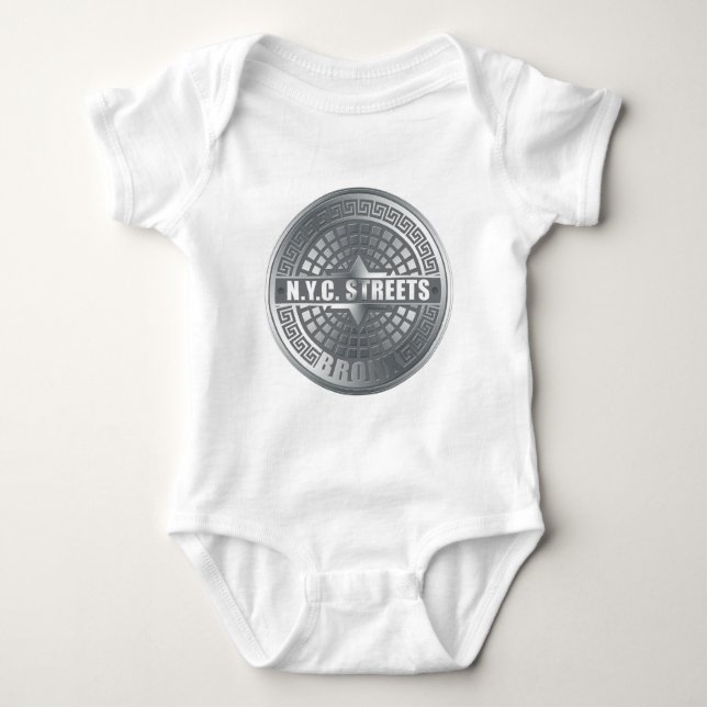 Manhole Covers Bronx Baby Bodysuit (Front)