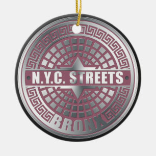 Manhole Covers Bronx Ceramic Tree Decoration
