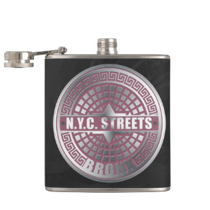 Manhole Covers Bronx Hip Flask