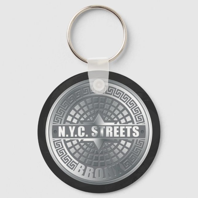 Manhole Covers Bronx Key Ring (Front)