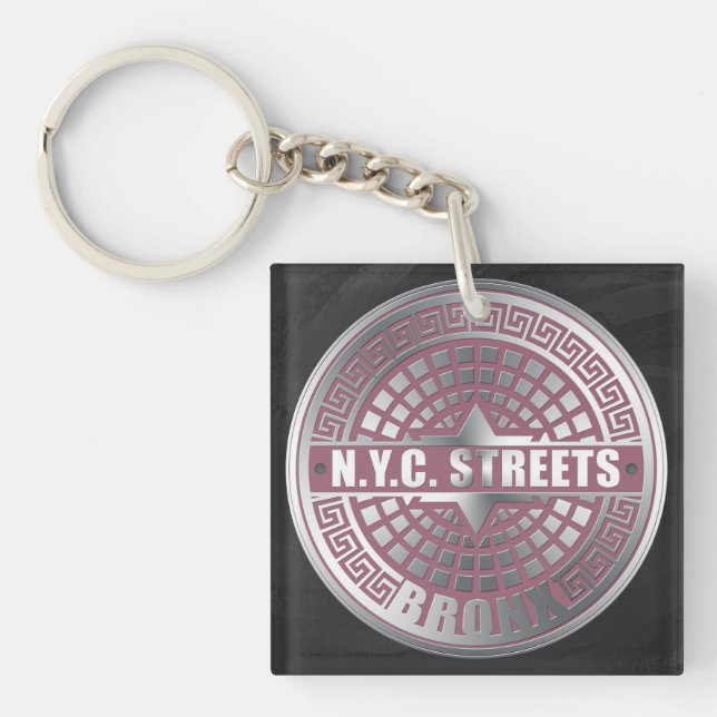 Manhole Covers Bronx Key Ring (Front)