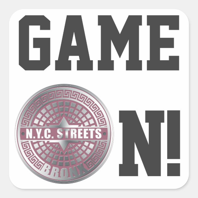 Manhole Covers Bronx Square Sticker (Front)