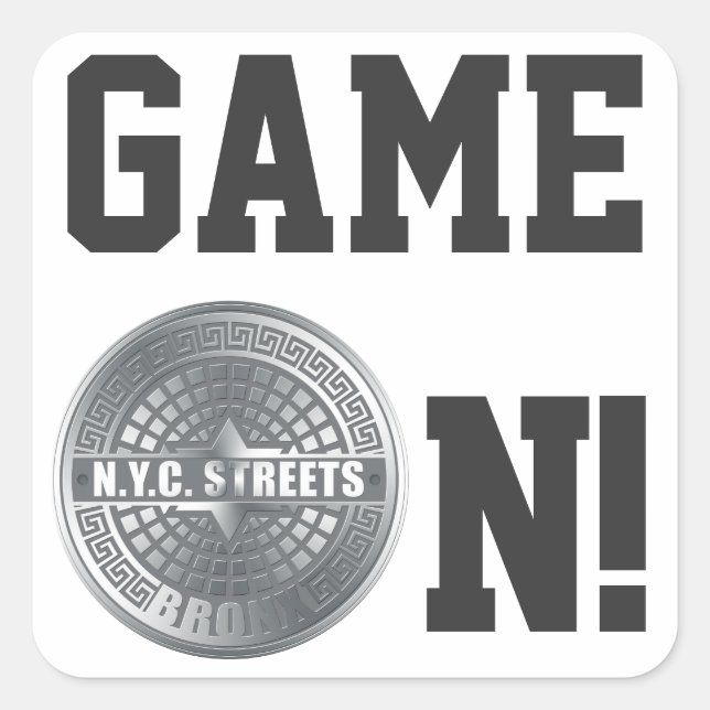Manhole Covers Bronx Square Sticker (Front)